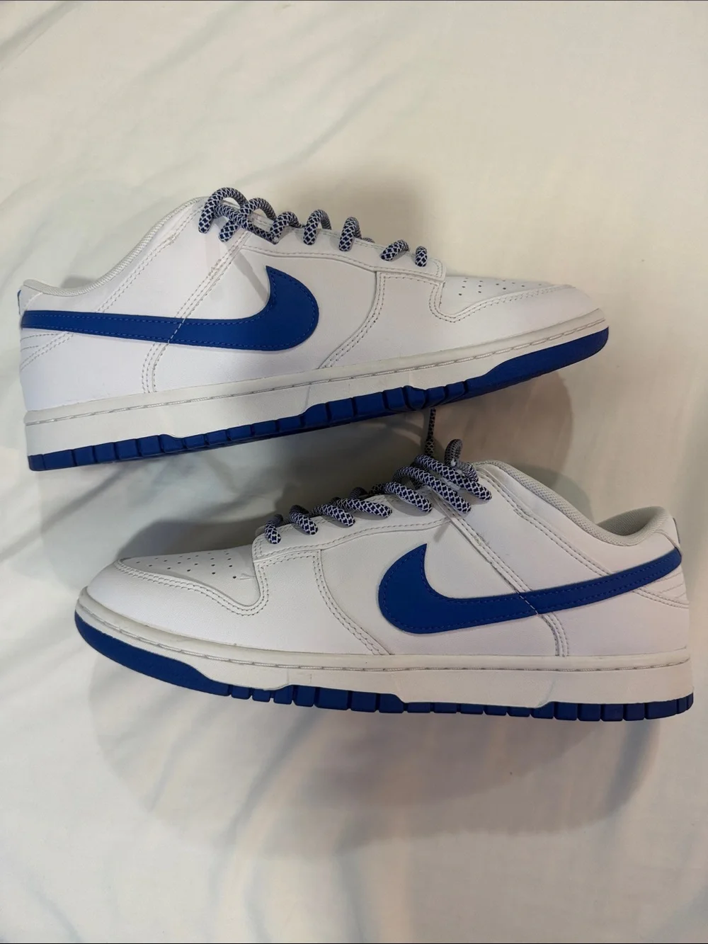 Nike Men’s Dunk White & Blue Low-Top Sneakers